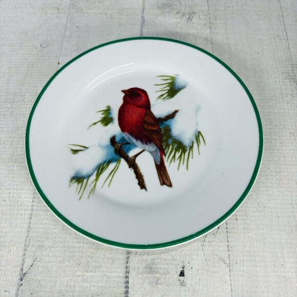 National Wildlife Federation WFE3 Songbird Red Birds 7.5" Salad Plates Set of 3 - Picture 2 of 16
